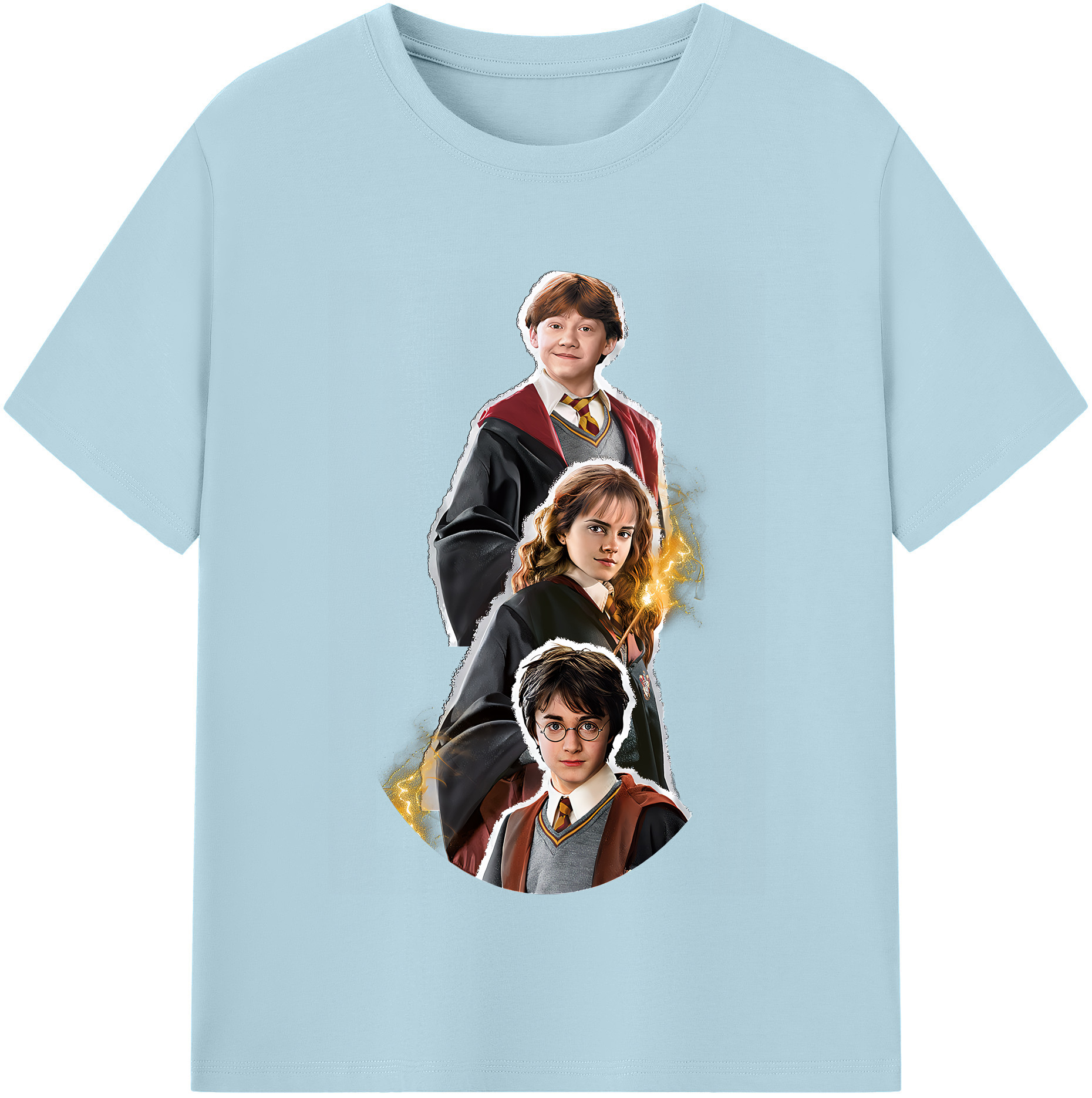 （画像用） Harry Potter ハリー・ポッターシリーズ 綿100％半袖Tシャツ（フロントプリント）